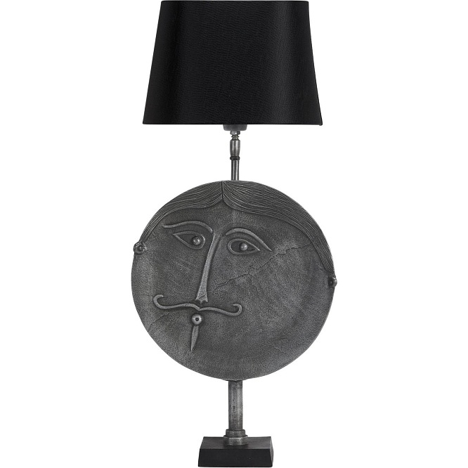Metalowa lampa stolowa Mr Round z abażurem